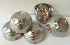 蜜巢碗（304） 不銹鋼雙層隔熱碗 雙層304不銹鋼碗(QQ)